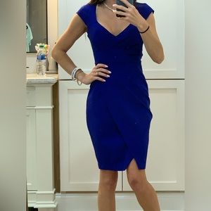 Royal Blue Classic Dress sexy with slit